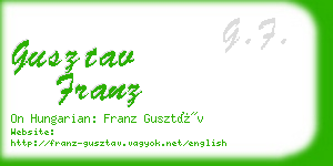 gusztav franz business card